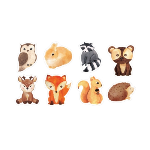 Naklejki motywacyjne na rolce Zwierzątka Leśne (500)