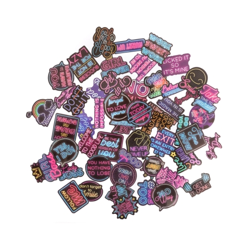 Naklejki winylowe neonowe ze sloganami motywacyjnymi (50)