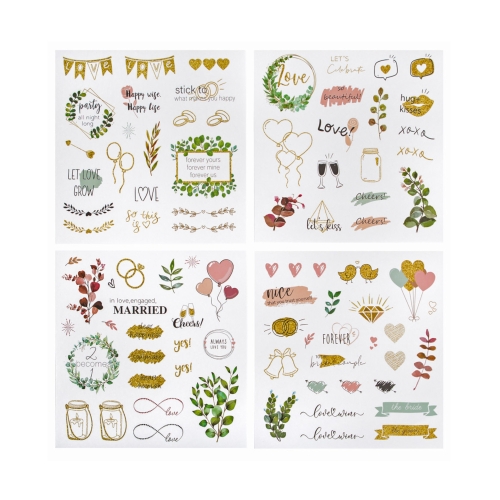 Naklejki akwarelowe papierowe Love&Marriage (4)