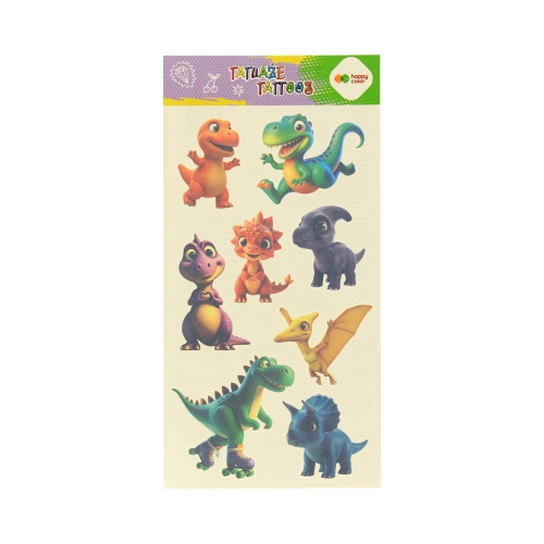 Tatuaże zmywalne 100x200mm Dino HappyColor