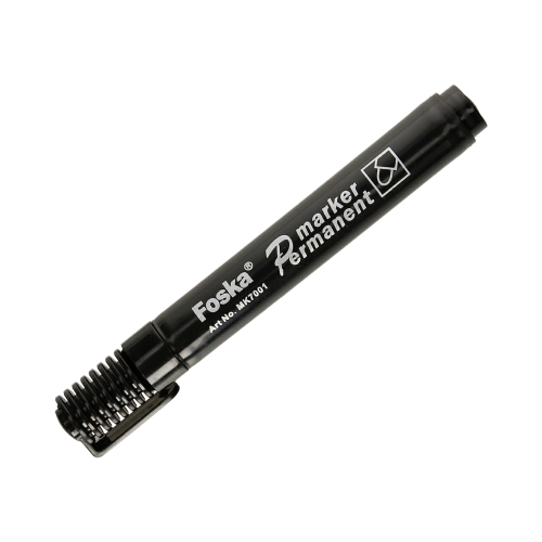 Marker permanentny 1.0-3.0mm czarny okrągły Foska