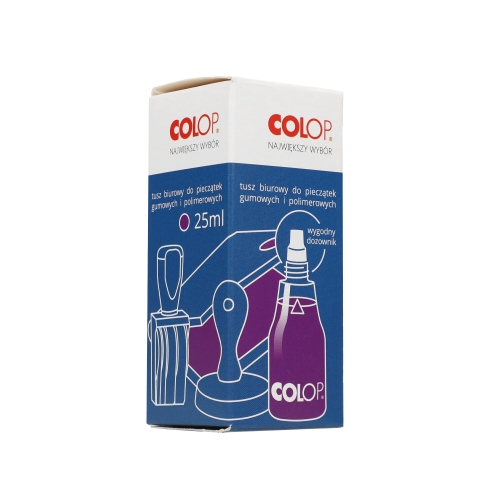 Tusz stemple 25ml fioletowy gumowe Colop