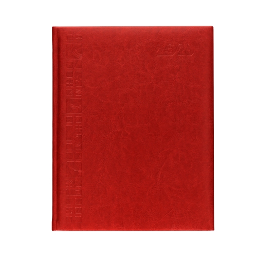 Kalendarz książkowy A4 Lux- C czerwony tygodniowy