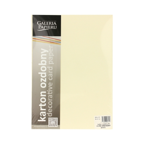 Karton wizytówkowy A4 240g Ryps/kremowy - 20 ark.