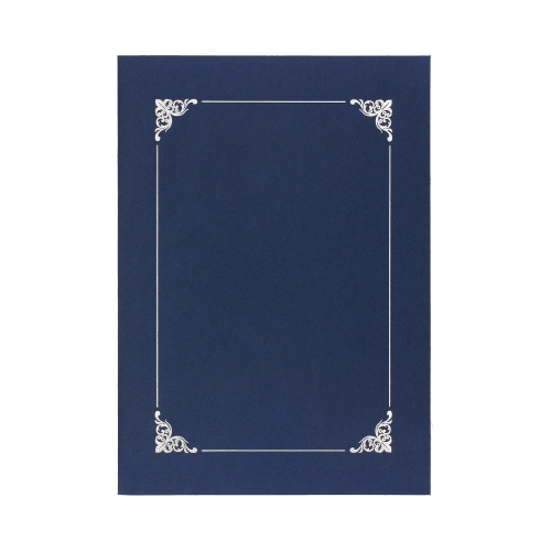 Teczka ozdobna na dyplom granatowa srebrna ramka