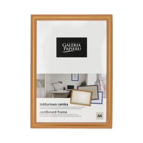 Tekturowa ramka A4 beżowa zawieszana - 1 szt.