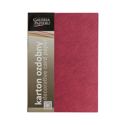 Karton ozdobny A4 200g Flash/bordowy - 20 ark.
