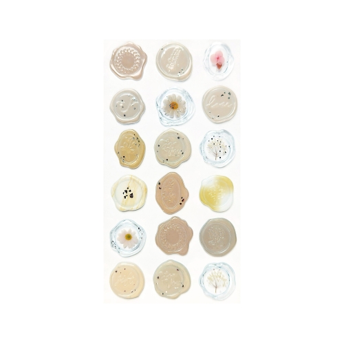 Naklejki ozdobne Pieczątki beżowe (18)