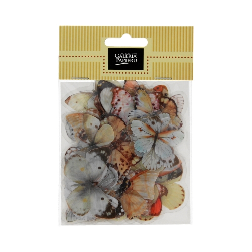 Naklejki ozdobne transparent Motyle beżowe (40)