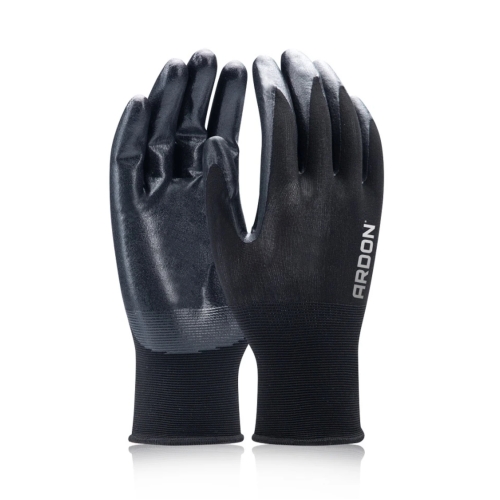 Rękawice powlekane Lite Touch Oil czarne 10 Ardon (2)