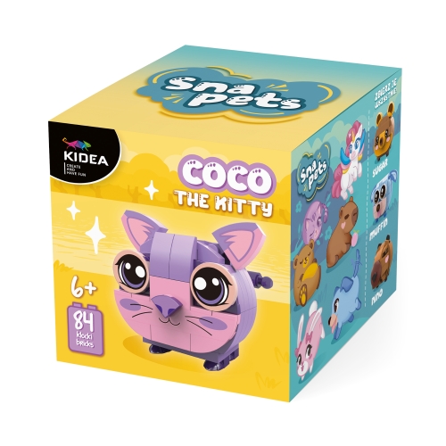 Klocki Snapets fioletowa kotka coco Kidea