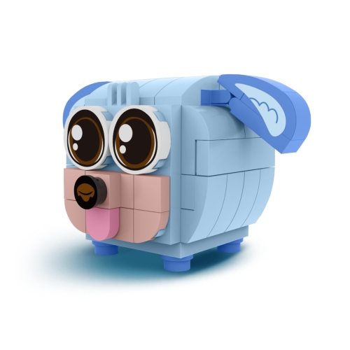 Klocki Snapets niebieski pies muffin Kidea