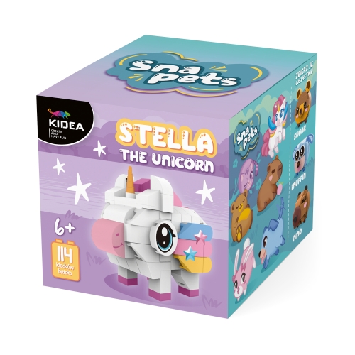Klocki Snapets biały jednorożec stella Kidea