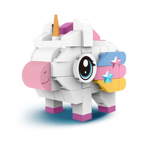 Klocki Snapets biały jednorożec stella Kidea