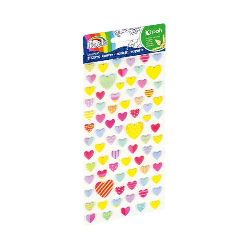 Naklejki wypukła kolorowe serca Fiorello GR-NP150