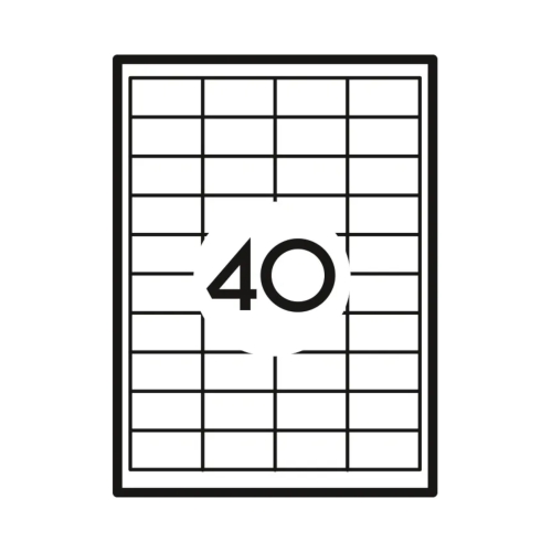 Etykiety uniwersalne 48.5x25.4/40 białe Grand (100)