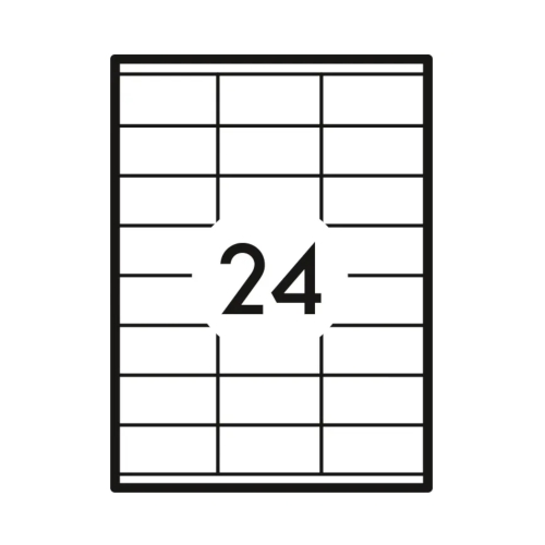 Etykiety uniwersalne 70x35/24 białe Grand (100)