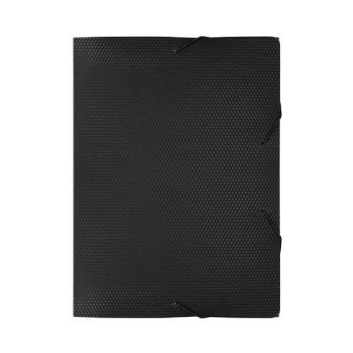 Teczka z gumką A4/PP diament/czarna 40mm Biurfol TGD-02