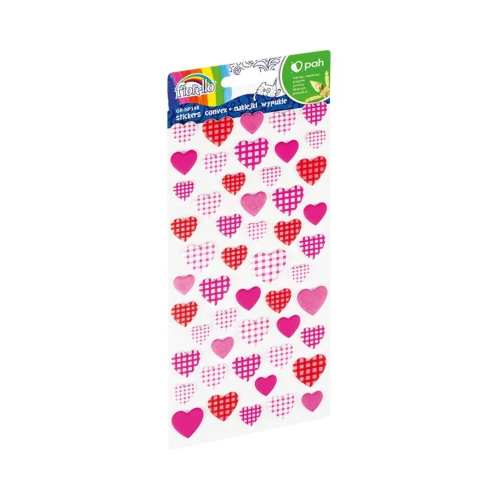 Naklejki wypukłe serca w kratkę Fiorello GR-NP148