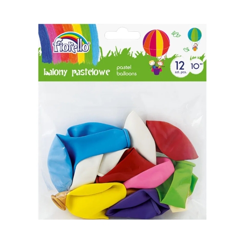 Balony 10 pastel mix (12) Fiorello