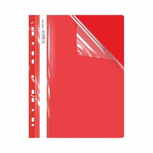 Skoroszyt sztywny z perforacją A4/ECOnomy czerwony Biurfol STP-02