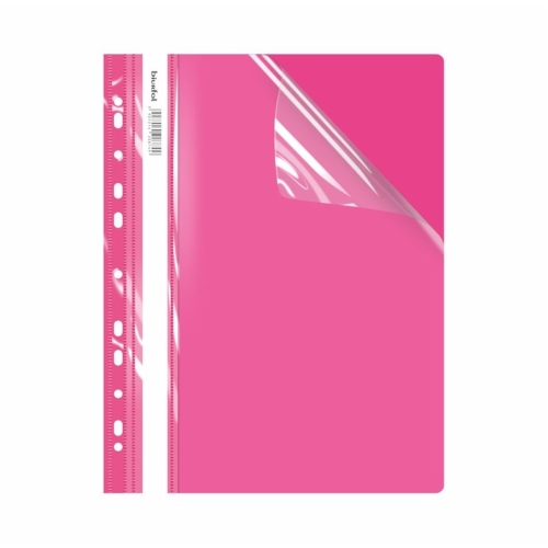 Skoroszyt sztywny z perforacją A4/ECOnomy różowy Biurfol STP-02