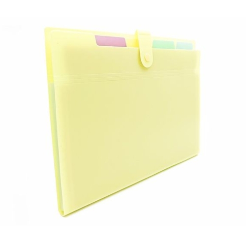 Teczka harmonijka A4/5 pastelowy żółty Biurfol
