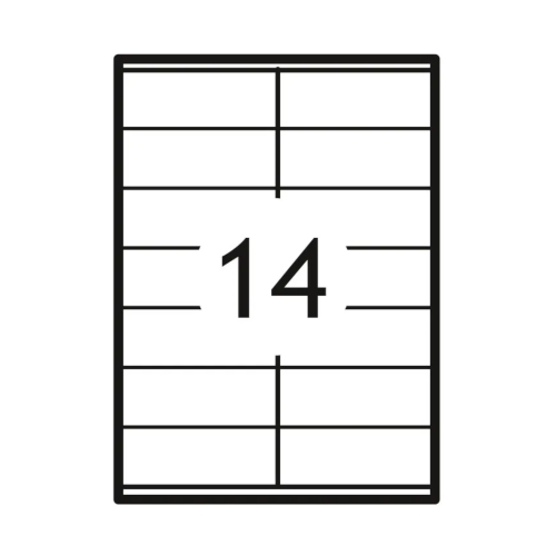 Etykiety uniwersalne 105x41/14 białe Grand (100)