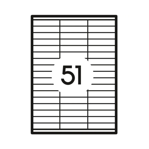 Etykiety uniwersalne 70x16.9/51 białe Grand (100)