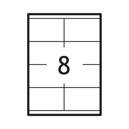 Etykiety uniwersalne 105x70/8 białe Grand (100)