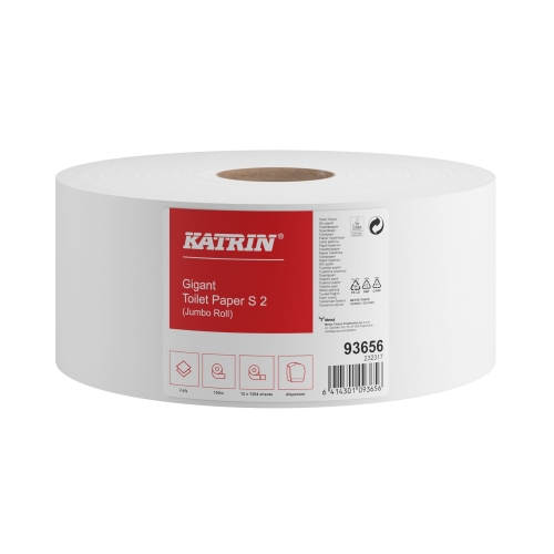 Papier toaletowy celuloza 2wfi180 biały 150m Jumbo Katrin