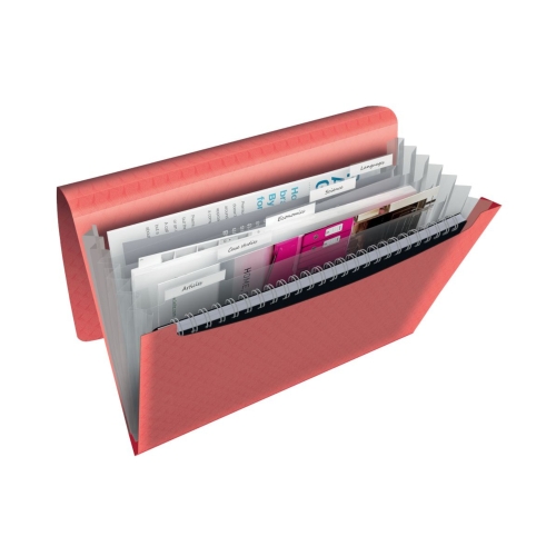 Teczka z przegródkami A4 koralowa Colour Breeze Esselte