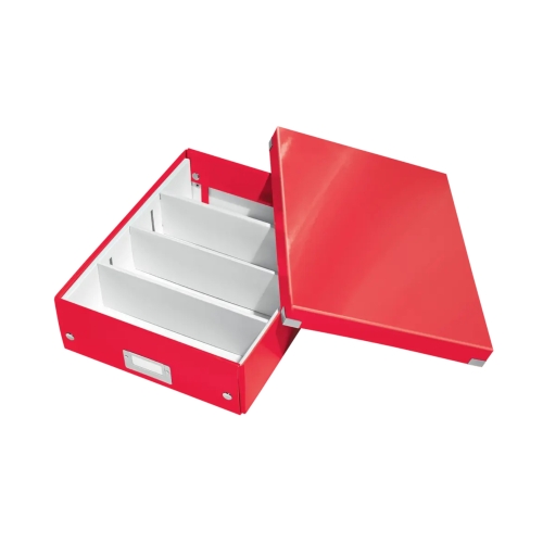 Pudełko z przegródkami czerwone Click&Store WOW Leitz