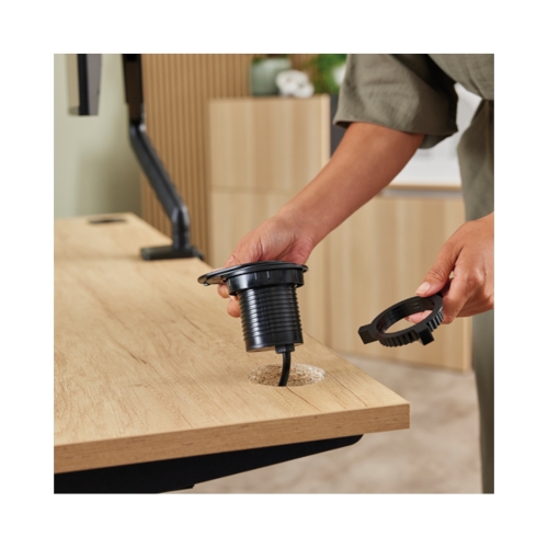 Gniazdo biurko czarny typE PowerSpot