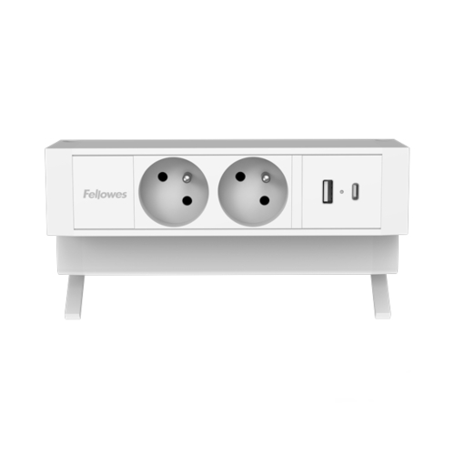 Listwa zasilająca na biurko biała PowerDesk 2 Fellowes