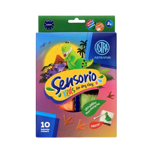 Masa plastyczna 10kol Dinozaury Sensorio Kids Astra