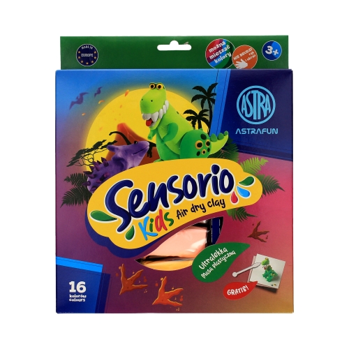 Masa plastyczna 16kol Dinozaury Sensorio Kids 336123024