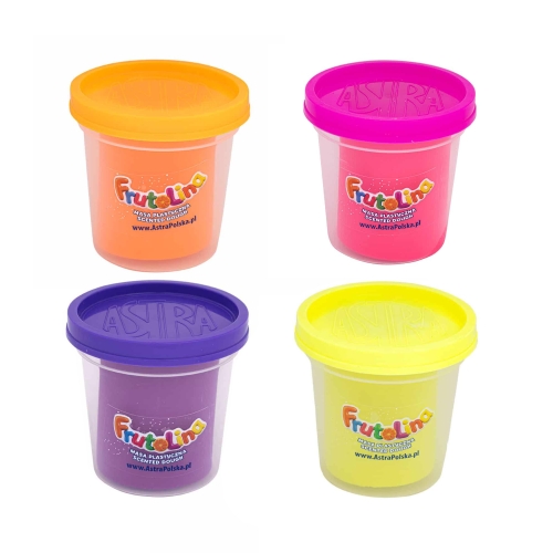 Masa plastyczna 4x100g Frutolina Fun Neon Astra
