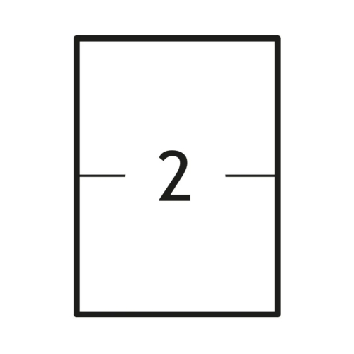 Etykiety uniwersalne 210x148/2 białe Grand - 100 ark.