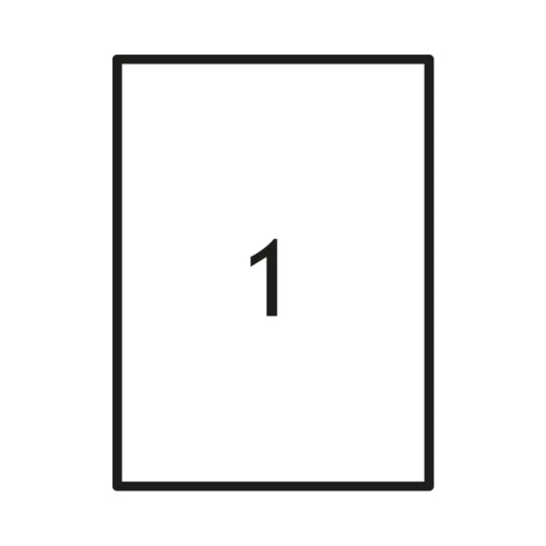 Etykiety uniwersalne 210x297/1 białe Grand - 100 ark.