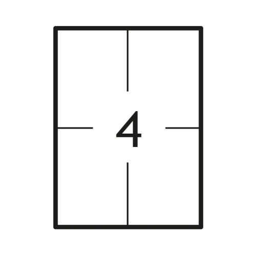 Etykiety uniwersalne 105x148/4 białe Grand - 100 ark.