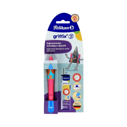 Ołówek leworęczni różowy Griffix Pelikan