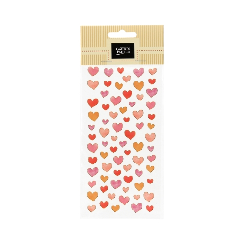 Naklejki ozdobne Pastelowe serca odcień różu Galeria Papieru