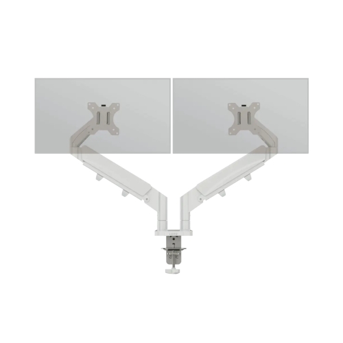 Ramię do monitora podwójne jasnoszare Ergo Leitz