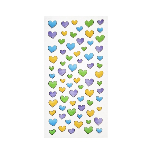 Naklejki ozdobne Pastelowe serca 4kolory Galeria Papieru