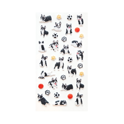 Naklejki welurowe Psy bostony Galeria Papieru