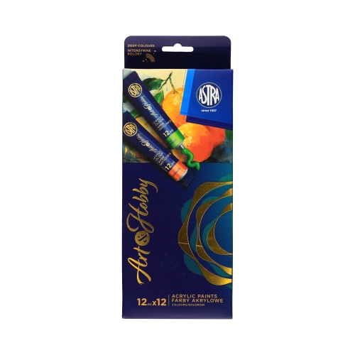 Farby akrylowe 12kol 12ml Astra Art&Hobby