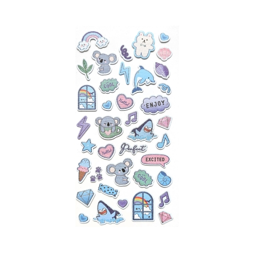 Naklejki ozdobne ENJOY niebieskie Galeria Papieru