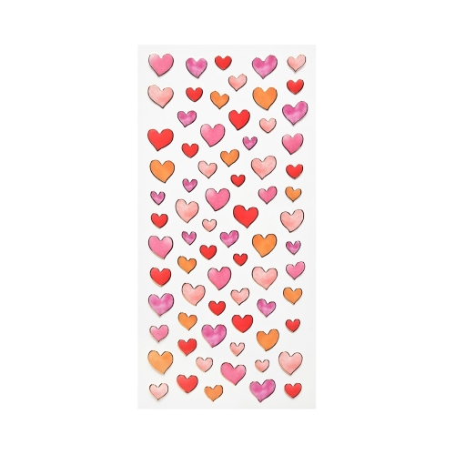 Naklejki ozdobne Pastelowe serca odcień różu Galeria Papieru