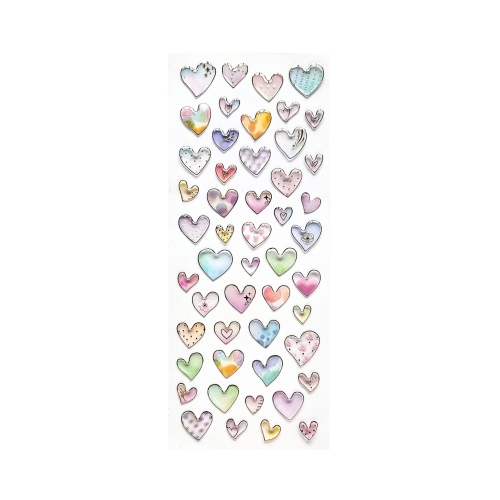 Naklejki ozdobne Serca ze złotą obwódką Galeria Papieru